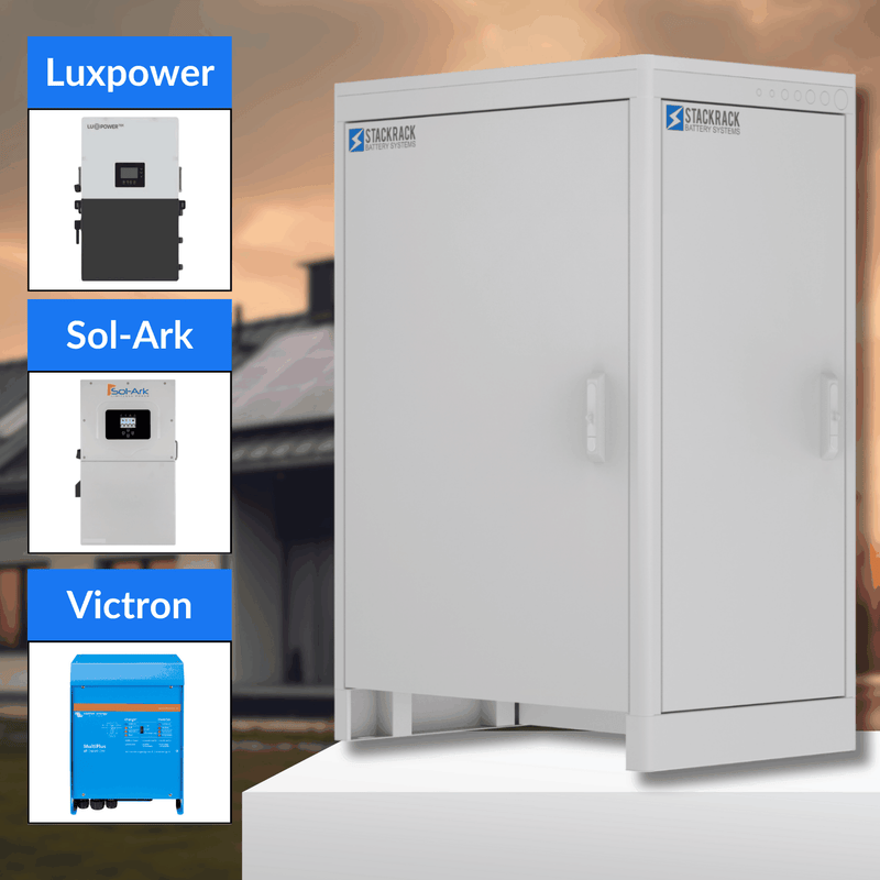 Load image into Gallery viewer, SRB6 Battery Kit | up to 30 kWh | SR5K-UL Batteries with SRB6 Battery Cabinet | Outdoor-Rated | UL1973 UL9540 UL9540A