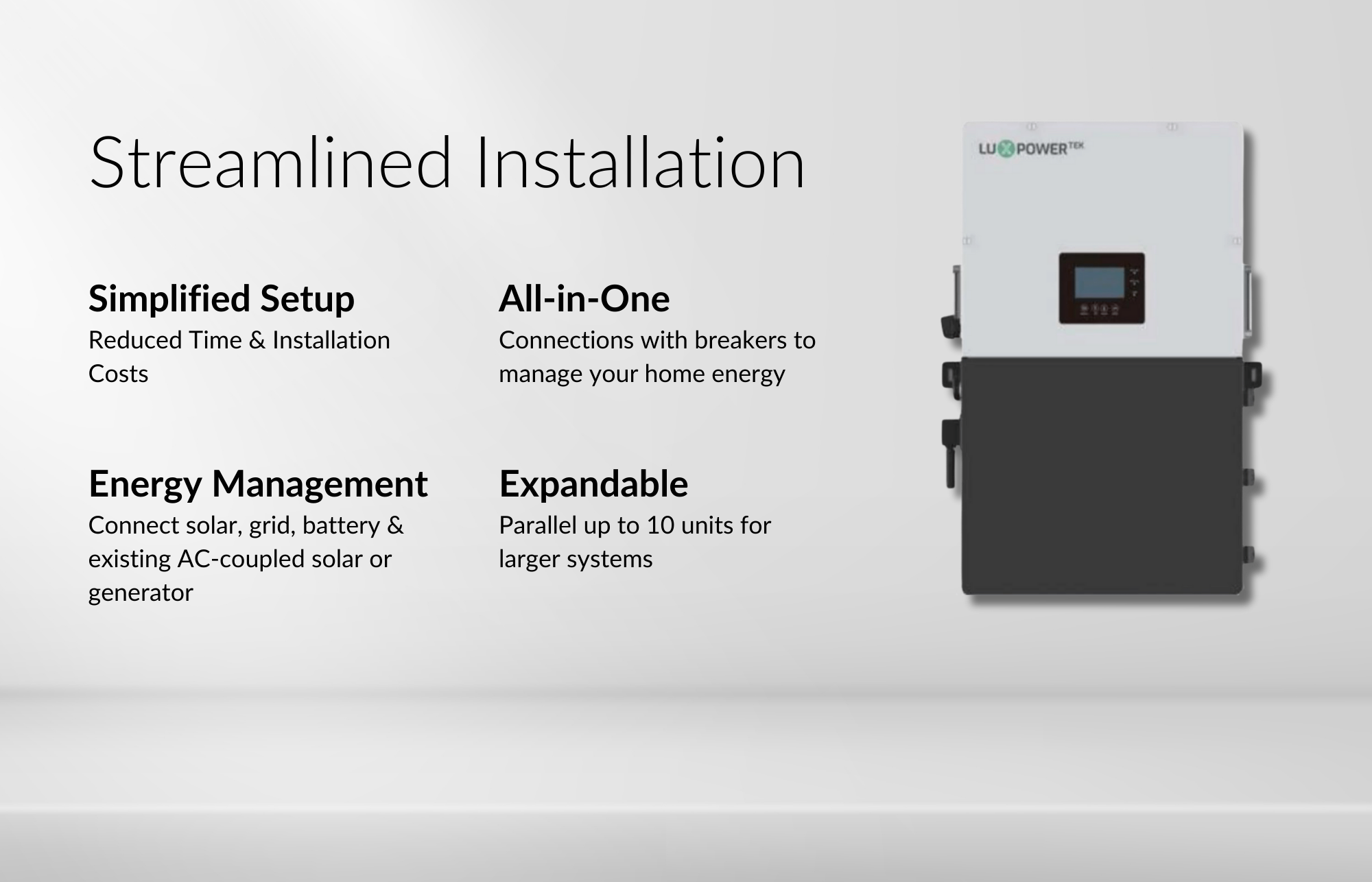 Luxpower LXP 12K Inverter | 12kW Output & 18kW PV Input – StackRack ...