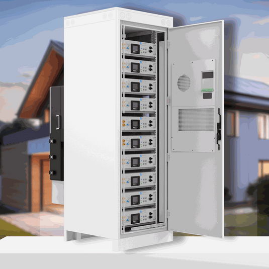 Power Station Pro XL | Up to 50 kWh Capacity | Luxpower 12K Hybrid Inverter with StackRack SRB10 Battery Cabinet & SR5K-UL Battery Modules | UL1973, UL9540A