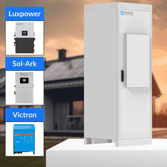 SRB10 Battery Kit | up to 50 kWh | SR5K-UL Batteries With SRB10 Battery Cabinet | Outdoor-Rated | UL1973 UL9540A